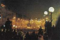 Listopad 1989 na Václavském náměstí v Praze
