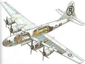 Řez americkým bombardovacím letounem Boeing B-20, 45-MO Superfortress, „Enola Gay“ (mj. svrhl atomovou bombu na Hirošimu)